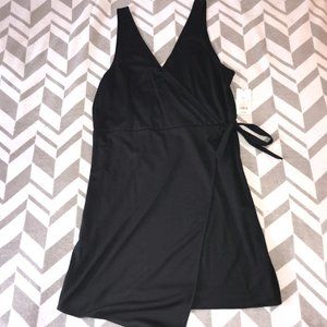 NEW a new day black asymmetrical wrap dress XXL